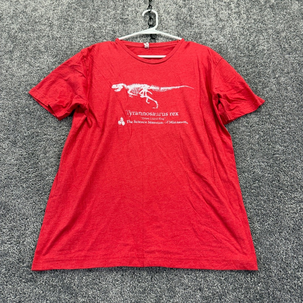 L.A.T T Shirt Mens L Red Science Museum of Minnesota Tyrannosaurus Rex Graphic